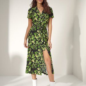 Aritzia Pandora Dress / Avocado Print Shirt Dress